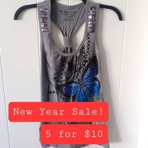 Y2K Butterly Tank Top